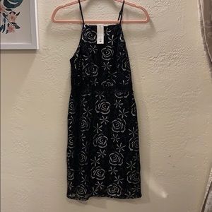 Francescas black and silver lace dress